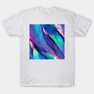 Watercolor feather pattern T-Shirt